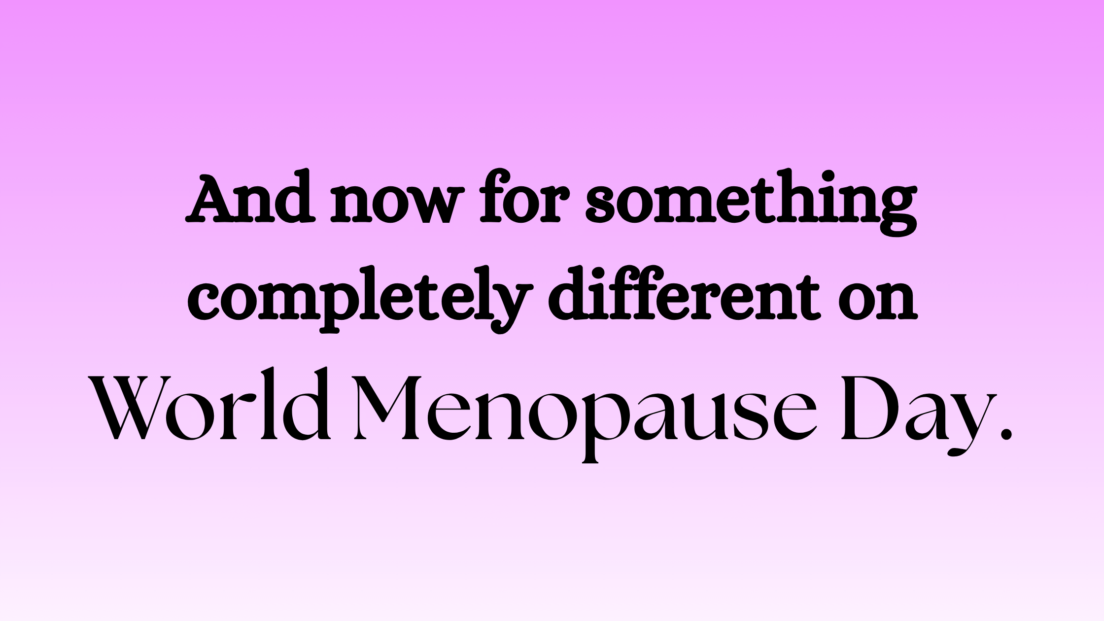 A Longevity Tip For You! A Longevity Tip For You!